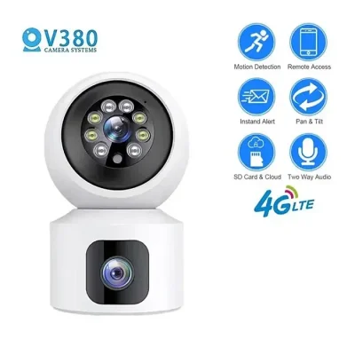 SQ01 4G Sim Supported ptz IP Camera Night Vision Auto Tracking Two Way Voice - Image 2
