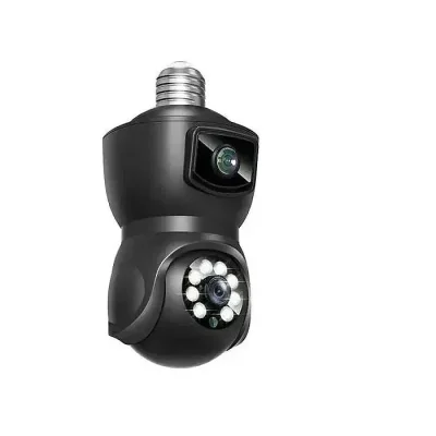 V380 E9 Dual Lens Bulb PTZ IP Camera White/ Black Color - Image 2