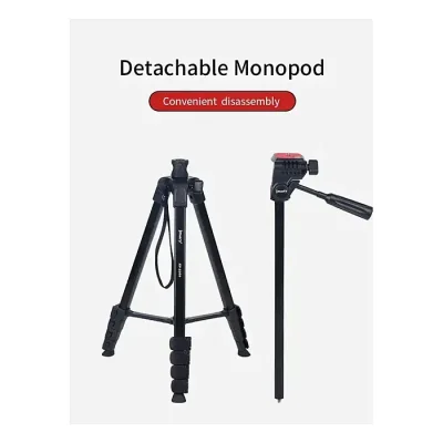Jmary KP-2209 Multifunctional Tripod Horizontal Axis 360 Detachable Monopod Compatible with Mobile / Ringlight / Camera / DSLRs / Action Cameras - Image 2