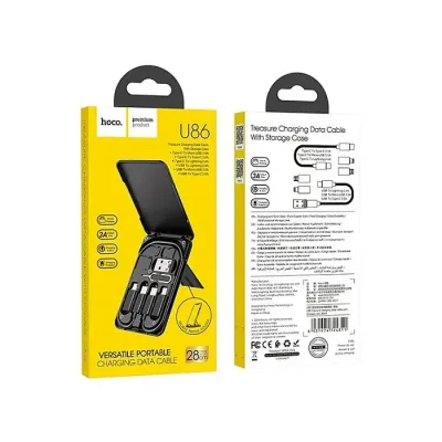 HOCO U86 VERSATILE PORTABLE CHARGING DATA CABLE WITH STYLISH CASE - Image 5