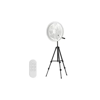 JISULIFE FA17 Outdoor LED Ceiling Fan with Long Tripod Stand - Image 2