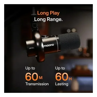 MAONO PD200W Hybrid Wireless Podcast Microphone for PC, Dynamic XLR USB Mic with Desktop Stand, Software, Noise Cancellation, for Vocal Recording, Streaming, Content Creation, Home Studio, Voiceover - Image 4