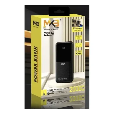 MKB Pk62 20000mah 22.5w PD|20W power bank With Dual Cables - Image 2