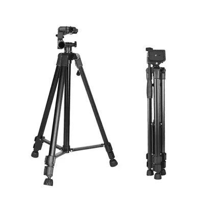 3366 Aluminum Tripod Universal Lightweight Tripod with Mobile Phone Holder Mount & Carry Bag for All Smart Phones, Gopro, Cameras - Image 3