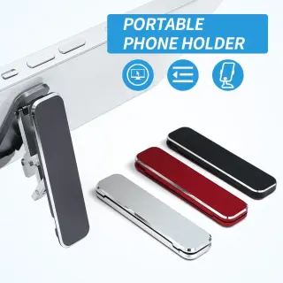 Universal Metal Folding Mini Phone Holder Aluminum Alloy Back Stick Invisible Portable Bracket Desktop Phone Holder