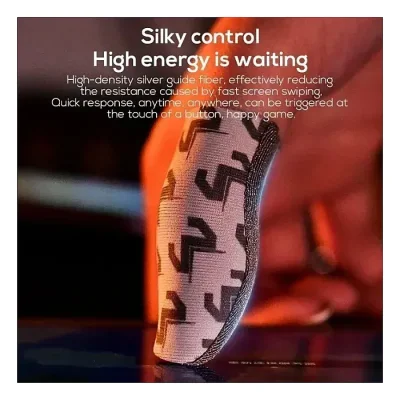 MEMO FS02 1 Pair Mobile Game Gloves for PUBG Breathable Finger Sleeve Sweatproof Fingertips Anti-slip Silver Fiber Gaming Cover - Image 3
