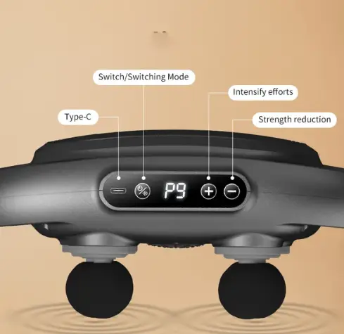 6-head Infrared Percussion Massage Gun High Rpm Vibrational Relaxation Handheld Deep Tissue Body Massager for Back Facial Gun - 2