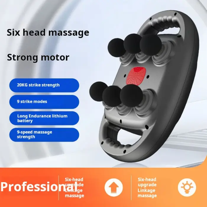 6-head Infrared Percussion Massage Gun High Rpm Vibrational... 6-head Infrared Percussion Massage Gun High Rpm Vibrational...
