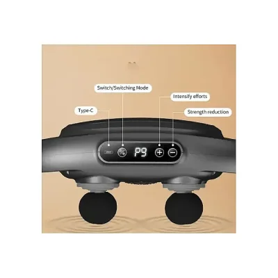 6-head Infrared Percussion Massage Gun High Rpm Vibrational Relaxation Handheld Deep Tissue Body Massager for Back Facial Gun - Image 2