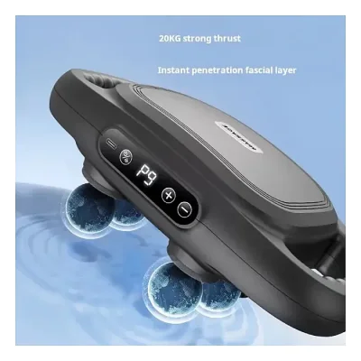 6-head Infrared Percussion Massage Gun High Rpm Vibrational Relaxation Handheld Deep Tissue Body Massager for Back Facial Gun - Image 5