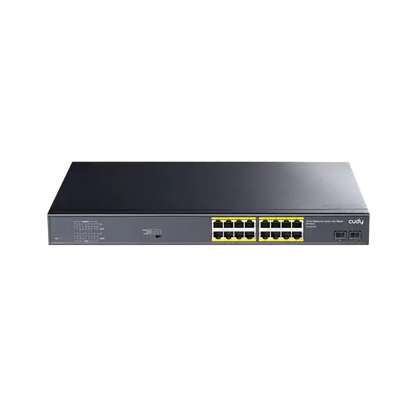 CUDY GS1020PS2 16-Port Gigabit PoE+ Switch 280W 2×Uplink 2×Combo...