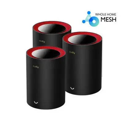 CUDY M3000-(3Pack)-AX3000 Dual-Band Mesh Wi-Fi 6 System Gigabit...