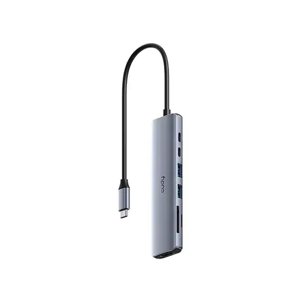 CUDY UH407 7-in-1 USB-C Hub 4K HDMI 60Hz SD/TF Card Reader 100W PD Dock