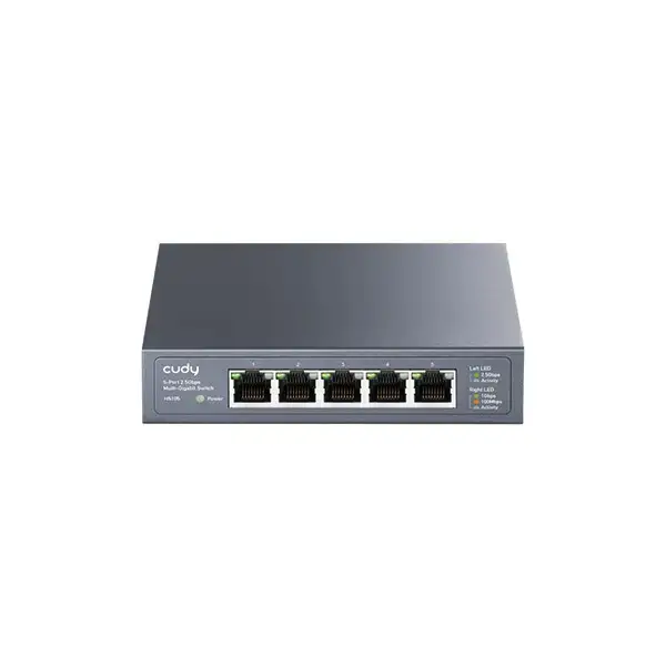CUDY HS105 5-Port 2.5Gbps Unmanaged Gigabit Switch Metal Case...