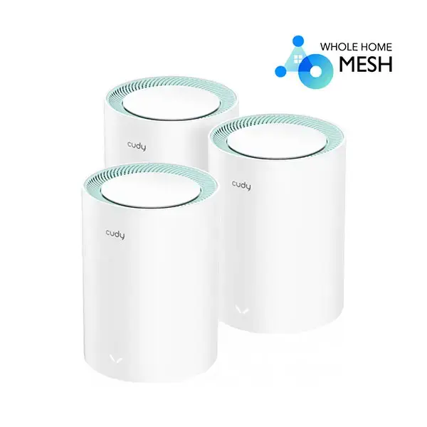 CUDY M1300-(3Pack)-AC1200 Dual-Band Mesh Wi-Fi 5 System Gigabit... CUDY M1300-(3Pack)-AC1200 Dual-Band Mesh Wi-Fi 5 System Gigabit...