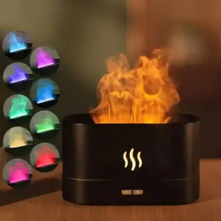Flame Humidifier with LED Night Light | Fire-Inspired Aroma Diffuser