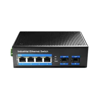 CUDY IG1004S2P 4-Port Gigabit Industrial PoE Switch 2×SFP 120W...