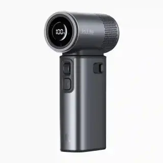 JisuLife Handheld Fan Ultra2 9000mAh – 100-Speed Turbo Portable Fan, 25H Runtime, 5-in-1 Rechargeable Fan with 18W Power Bank, Flashlight, Metal Shell