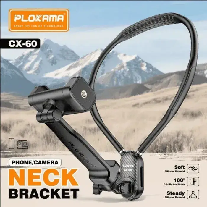 PLOKAMA CX-60 Neck Bracket for Sports Camera and Smartphone