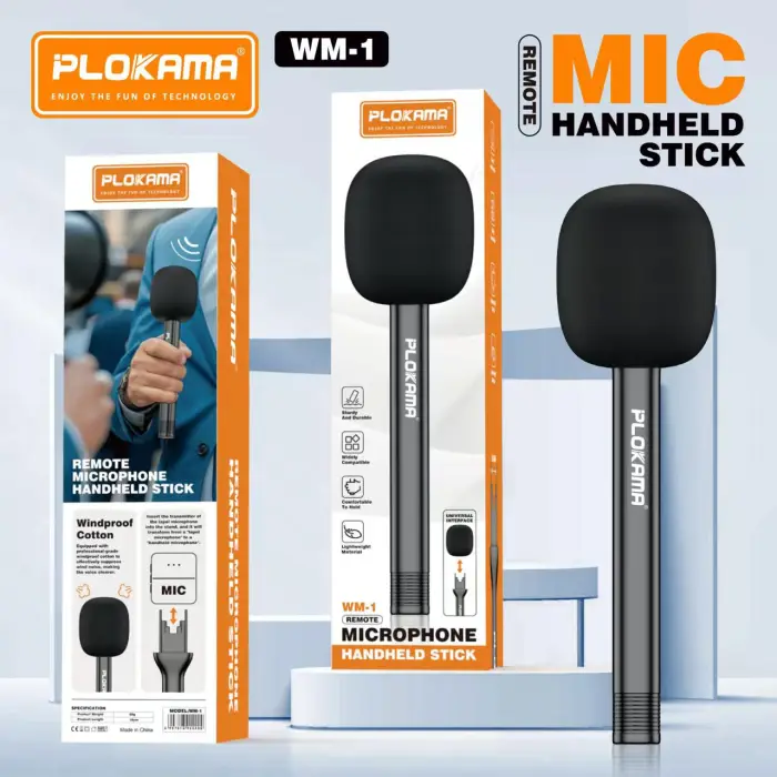 Plokama WM-1 Handheld Wireless Microphone Stick (Mic Not...