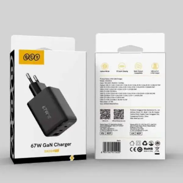 Qcy GN304EG 67w Gan Charger adapter