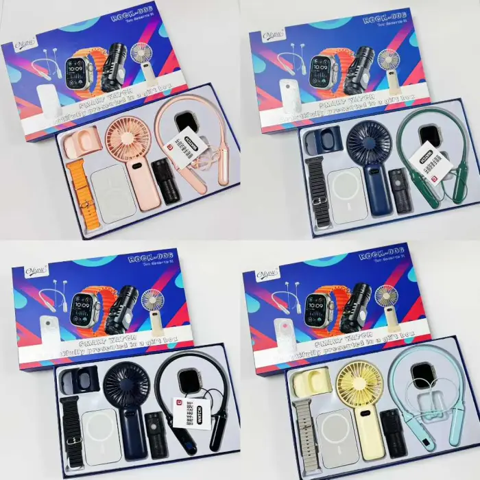 ROCK006 Smartwatch Set Free Neckband Fan Power Bank Torch Light...