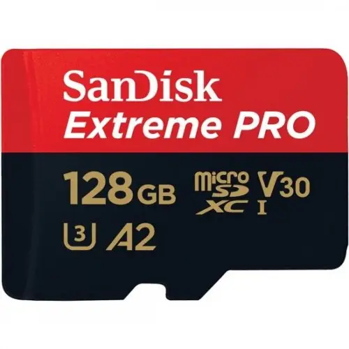 SanDisk Extreme Pro  128GB Memory Card SDXC UHS-I U3 A2 V30 With Adapter