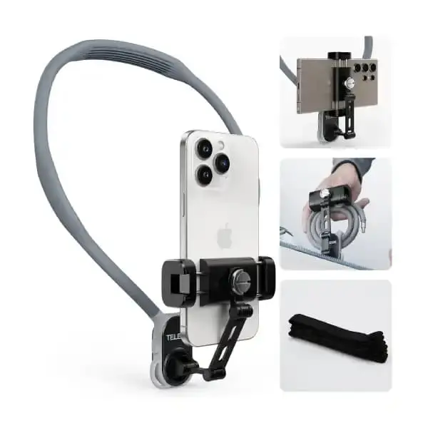 TELESIN S2-HNB-02 Neck Phone Holder POV/Vlog Neck Mount for... TELESIN S2-HNB-02 Neck Phone Holder POV/Vlog Neck Mount for...