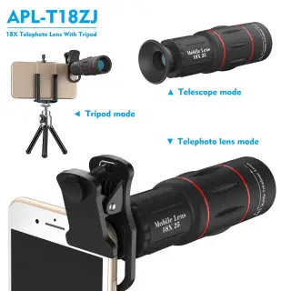 18X25 Monocular Zoom Telephoto Mobile Phone Lens with Tripod –...