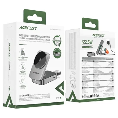 Acefast E22 3-in-1 22.5W Desktop Wireless Charging Station (Fast Magnetic Wireless Charger) - Image 4