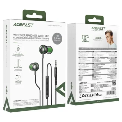 ACEFAST L4 Wired Earphones 3.5mm Clear Sound with Mic - Image 4