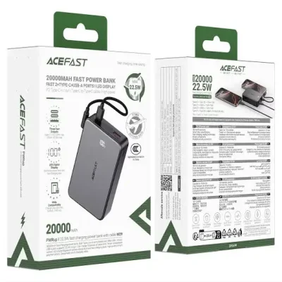 ACEFAST M29 20000mAh 22.5W Fast Charge Power Bank with Dual USB-C Ports - Image 5