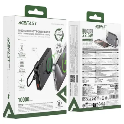 Acefast M31 22.5W 10000mAh Magnetic Wireless Fast Charge Power Bank - Image 4