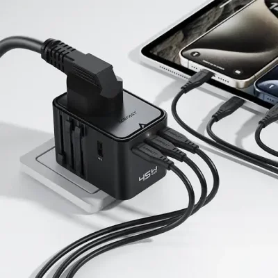 AceFast Z8 2500W + PD45W GaN Charging travel adapter (3xUSB-C+2xUSB-A) - Image 4