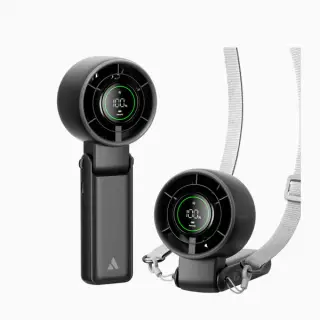 Aecooly Halo 02 3-in-1 Portable Handheld Fan 5000mAh USB-C Dual Airflow Neck Desk Fan
