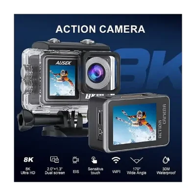 Ausek AT-M86TR 8k WiFi Waterproof Action Camera - Image 2