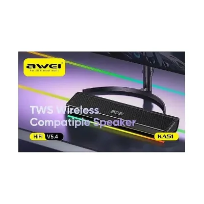 AWEI KA51 12W TWS  Surround Stereo Bluetooth Speaker with RGB Lights & 1800mAh Battery - Image 4