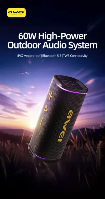 AWEI KA86 60W High-Power Outdoor Bluetooth Speaker - Image 3