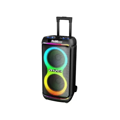 AWEI KT33 Bluetooth Speaker Troly with 2 Microphone Karaoke & Party Speaker - Image 3