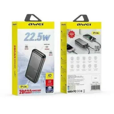Awei P13K 22.5W Power bank 20000mAh Fast Charging - Image 2