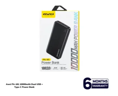 Awei PA-161 10000mAh Dual USB + Type-C Power Bank - Image 2