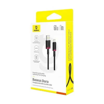 Baseus Dura Series USB-A to USB-C 60W Fast Charging Cable 1M Braided Data Cable - Image 2