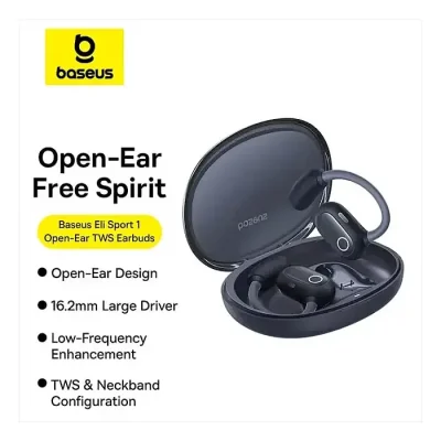 Baseus Eli 1i Fit Open-Ear TWS Headphones Bluetooth 5.3 AI Bass IPX4 Wireless Earbuds - Image 2