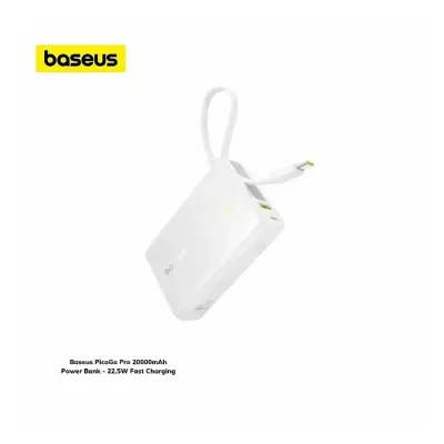 Baseus PicoGo Pro 20000mAh Power Bank – 22.5W Fast Charging with Built-in USB-C Cable & Digital Display - Image 2