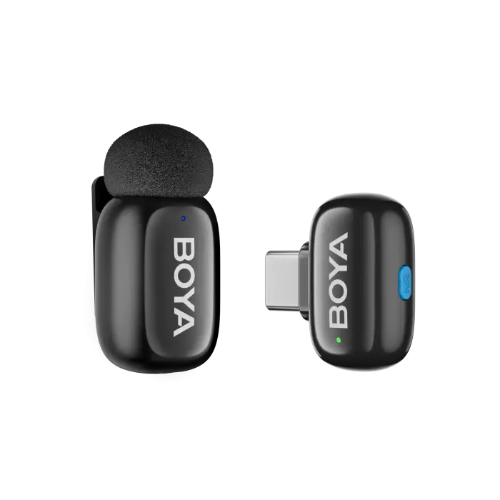 BOYA Mini 2-06 Wireless single Microphone for Android Type-C | AI Noise Cancellation Clip-On Mic | 48kHz/24-Bit Audio | Single Person Lavalier Mic | USB-C