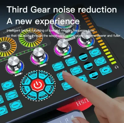 Karaoke Q7 Live Sound Card Male Female Voice Changer Audio Mixer for Stream YouTube Facebook Tiktok Live - Image 3