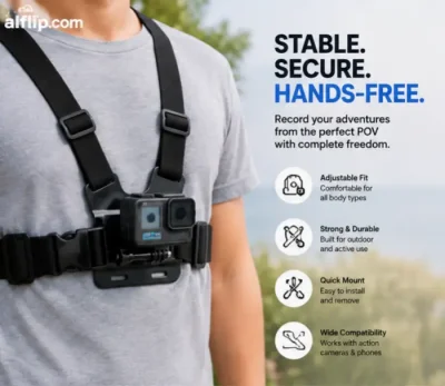 Adjustable Chest Mount Camera Holder with 360° Rotation - Image 2