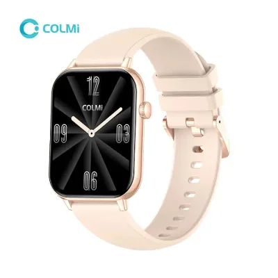 Colmi C28 Ultra Slim AMOLED Display Bluetooth Calling Smart watch With Leather Strap - Image 2
