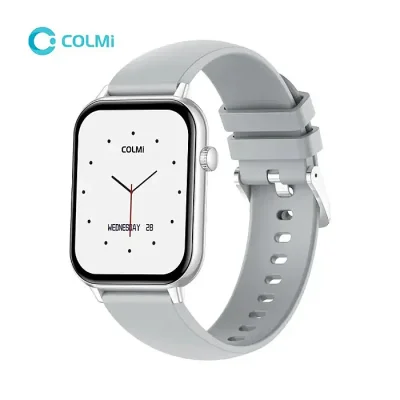 Colmi C28 Ultra Slim AMOLED Display Bluetooth Calling Smart watch With Leather Strap - Image 3