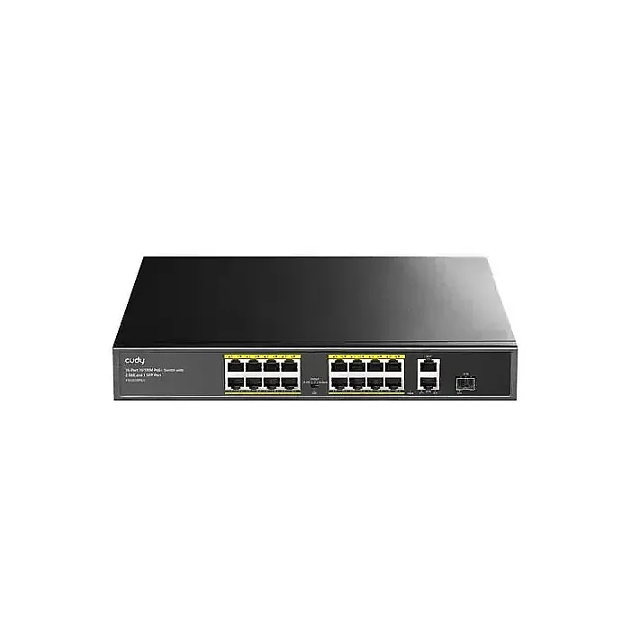 CUDY FS1018PS1 16-Port 10/100M PoE+ Switch 200W 2×Gigabit Uplink...